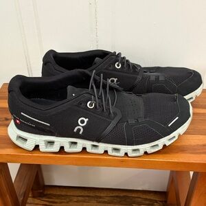 On Cloud Black and White Athletic Shoes